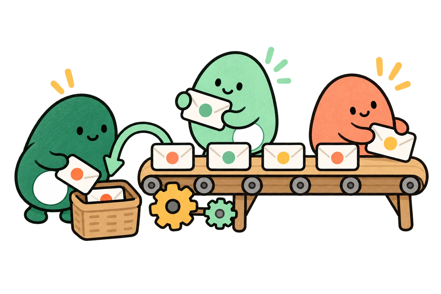 Lispa egg agents illustrate one event. one result. for financial technology.