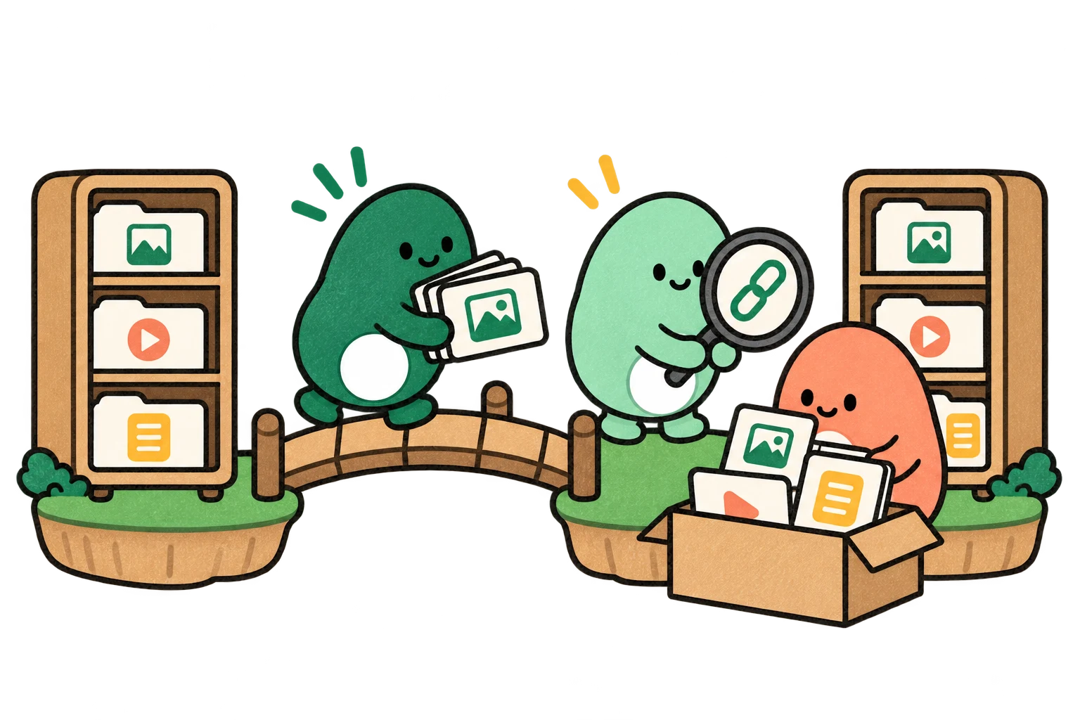 Lispa egg agents illustrate move the archive with care for media & publishing.