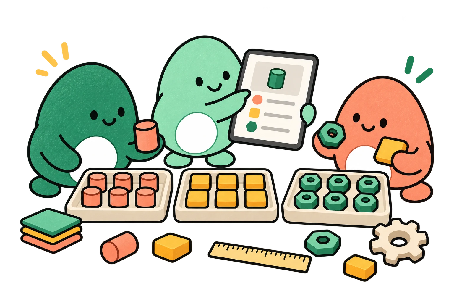 Lispa egg agents illustrate the right parts, in order for manufacturing.
